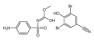 3,5-dibromo-4-hydroxybenzonitrile,methyl N-(4-aminophenyl)sulfonylcarbamate Structure