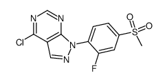 4-chloro-1-(2-fluoro-4-methanesulfonyl-phenyl)-1H-pyrazolo[3,4-d]pyrimidine Structure