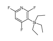 2,4,6-trifluoro-3-(triethylsilyl)pyridine结构式