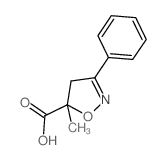 5-methyl-3-phenyl-4,5-dihydroisoxazole-5-carboxylic acid(SALTDATA: FREE) structure