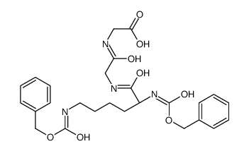 N-[N-[N2,N6-bis[(benzyloxy)carbonyl]-L-lysyl]glycyl]glycine structure