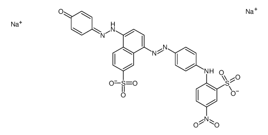 disodium 5-[(4-hydroxyphenyl)azo]-8-[[4-[(4-nitro-2-sulphonatophenyl)amino]phenyl]azo]naphthalene-2-sulphonate Structure