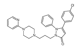 5-(4-chlorophenyl)-1-phenyl-2-[3-(4-pyridin-2-ylpiperazin-1-yl)propyl]pyrazol-3-one Structure