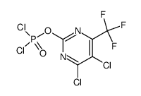 4,5-Dichloro-6-trifluoromethylpyrimidin-2-yldichlorophosphate Structure