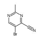 4-Pyrimidinecarbonitrile, 5-bromo-2-methyl Structure