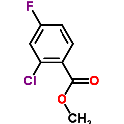 Methyl 2-chloro-4-fluorobenzoate structure