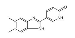 2(1H)-Pyridinone, 5-(5,6-dimethyl-1H-benzimidazol-2-yl) Structure