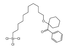 phenyl-[1-(11-trichlorosilylundecoxy)cyclohexyl]methanone Structure