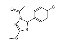 1-(2-(4-chlorophenyl)-5-(methylthio)-1,3,4-thiadiazol-3(2H)-yl)ethan-1-one Structure