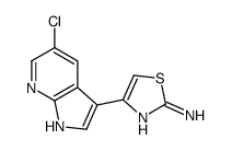 4-(5-氯-1H-吡咯并[2,3-B]吡啶-3-基)-2-噻唑胺结构式