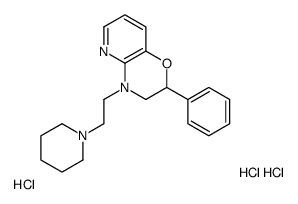 2-phenyl-4-(2-piperidin-1-ylethyl)-2,3-dihydropyrido[3,2-b][1,4]oxazine,trihydrochloride结构式