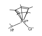 (pentamethylcyclopentadienyl)Pd(PMe3)Cl结构式