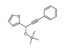 (1-thiophen-2-yl-3-phenylprop-2-ynyloxy)-trimethylsilane Structure