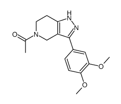 1-(3-(3,4-dimethoxyphenyl)-1,4,6,7-tetrahydro-5H-pyrazolo[4,3-c]pyridin-5-yl)ethan-1-one Structure