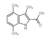 3,4,7-trimethyl-1h-indole-2-carboxylic acid Structure