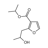 propan-2-yl 2-(2-hydroxypropyl)furan-3-carboxylate结构式