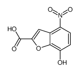 7-hydroxy-4-nitro-1-benzofuran-2-carboxylic acid结构式