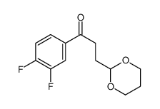 3',4'-DIFLUORO-3-(1,3-DIOXAN-2-YL)-PROPIOPHENONE结构式