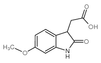 (6-甲氧基-2-氧代-2,3-二氢-1H-吲哚-3-基)乙酸结构式