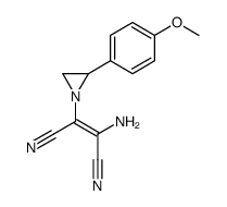 2-amino-3-[2-(4-methoxyphenyl)aziridin-1-yl]but-2-enedinitrile Structure