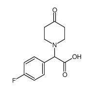 (4-氟苯基)-(4-氧代-1-哌啶)-乙酸结构式