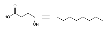 5-Tetradecynoic acid, 4-hydroxy-, (R) Structure
