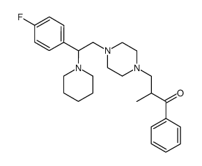 1-(2-Benzoylpropyl)-4-<2-(4-fluorophenyl)-2-piperidinoethyl>piperazine Structure