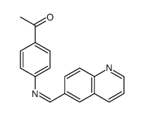 1-[4-(quinolin-6-ylmethylideneamino)phenyl]ethanone结构式