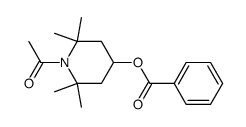 1-acetyl-2,2,6,6-tetramethylpiperidin-4-yl benzoate结构式