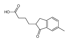 4-(5-methyl-3-oxo-1,2-dihydroinden-2-yl)butanoic acid结构式