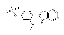8-(2'-methoxy-4'-methanesulfonyloxy-phenyl)-purine结构式