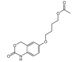 4-[(2-oxo-1,4-dihydro-3,1-benzoxazin-6-yl)oxy]butyl acetate结构式