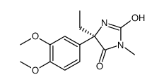 (5R)-5-(3,4-dimethoxyphenyl)-5-ethyl-3-methylimidazolidine-2,4-dione Structure