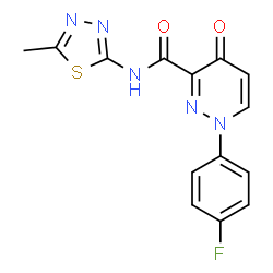 1-(4-Fluorophenyl)-N-(5-methyl-1,3,4-thiadiazol-2-yl)-4-oxo-1,4-dihydro-3-pyridazinecarboxamide Structure