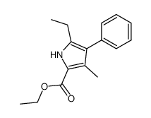 ethyl 5-ethyl-3-methyl-4-phenyl-2-pyrrolecarboxylate结构式