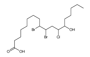 9,10-dibromo-12-chloro-13-hydroxyoctadecanoic acid结构式