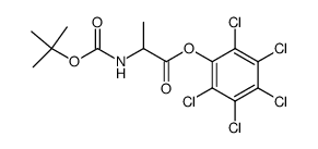 2-tert-Butoxycarbonylamino-propionic acid pentachlorophenyl ester Structure