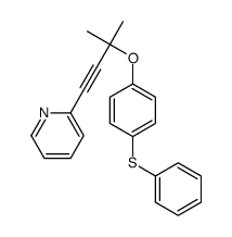 2-[3-methyl-3-(4-phenylsulfanylphenoxy)but-1-ynyl]pyridine结构式