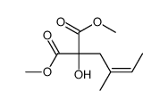 dimethyl 2-hydroxy-2-(2-methylbut-2-enyl)propanedioate结构式