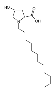 (2S,4R)-1-dodecyl-4-hydroxypyrrolidine-2-carboxylic acid结构式