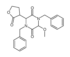 1,4-Dibenzyl-3-methoxy-6-(2-oxo-tetrahydro-furan-3-yl)-piperazine-2,5-dione结构式