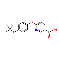 {6-[4-(Trifluoromethoxy)phenoxy]-3-pyridinyl}boronic acid结构式