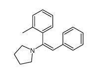 1-[1-(2-methylphenyl)-2-phenylethenyl]pyrrolidine Structure