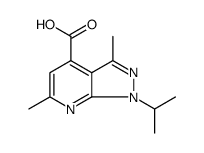 1H-Pyrazolo[3,4-b]pyridine-4-carboxylic acid, 3,6-dimethyl-1-(1-methylethyl) structure