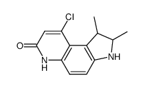 (+/-)-9-chloro-1,2-dimethyl-1,2,3,6-tetrahydro-pyrrolo[3,2-f]quinolin-7-one Structure