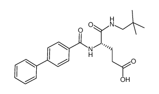 N2-(1,1'-biphenyl-4-ylcarbonyl)-N1-(2,2-dimethylpropyl)-L-α-glutamine结构式