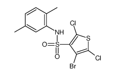 4-bromo-2,5-dichloro-N-(2,5-dimethylphenyl)thiophene-3-sulfonamide结构式