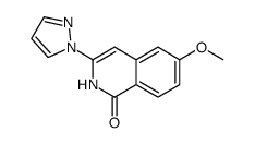 6-methoxy-3-pyrazol-1-yl-2H-isoquinolin-1-one结构式