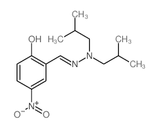 (6E)-6-[(2,2-bis(2-methylpropyl)hydrazinyl)methylidene]-4-nitro-cyclohexa-2,4-dien-1-one Structure