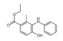 ethyl 3-anilino-4-hydroxy-2-methylbenzoate结构式